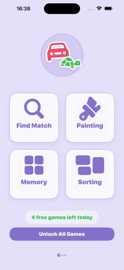CatchyShapes menu